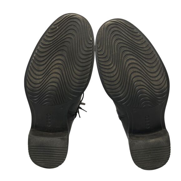 Ecco Sartorelle Combat Boot Black Leather Shoes Portugal Us 8(39) - Picture 15 of 16